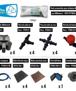 Pack accesorios sistema 4pot-con aquavalve 5 autopot