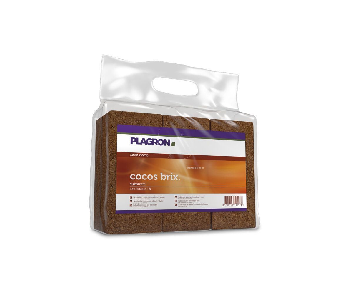 Sustrato coco brix +/- 9 l plagron (6 ladrillos) Foto Sustrato coco brix +/- 9 l plagron (6 ladrillos)