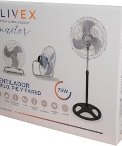 Alternative view of Ventilador clivex master industrial suelo, pie y pared 45cm (75w)