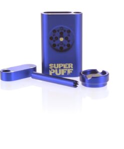 Foto color azul Super Puff Almacenamiento de aluminio – Serie Grinder