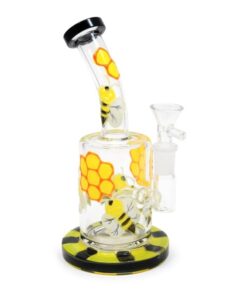 Foto Bong de cristal 21cm bubbler drum abejas