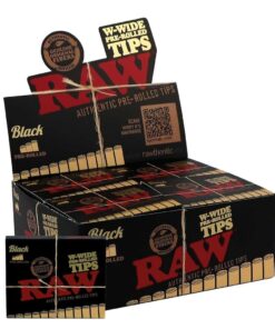 Foto Raw Black Tips Prerolled Wide/18 tips